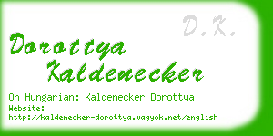 dorottya kaldenecker business card